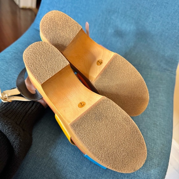 Charlotte Stone Dermot Clogs Colorful Platform Confetti Sandals size 7 - Picture 9 of 9